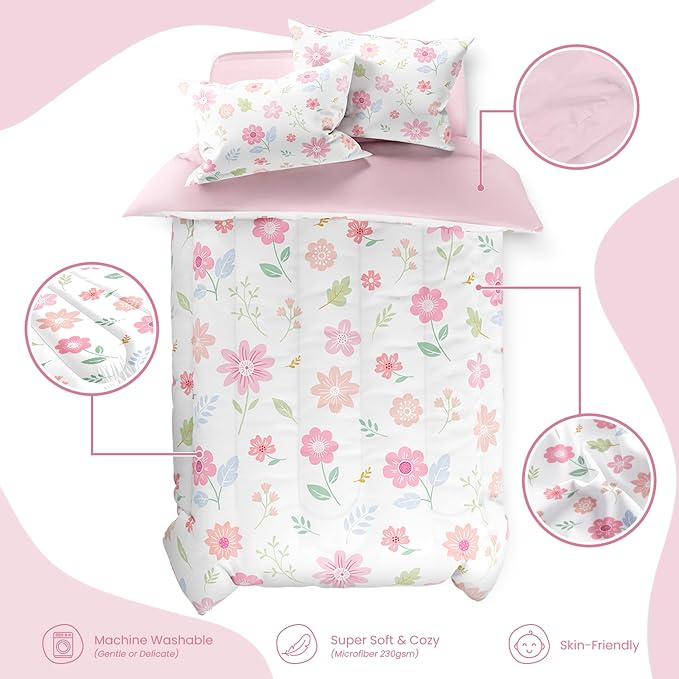 SANDJEST Floral Duvet Cover Sets Full Size - Image 3