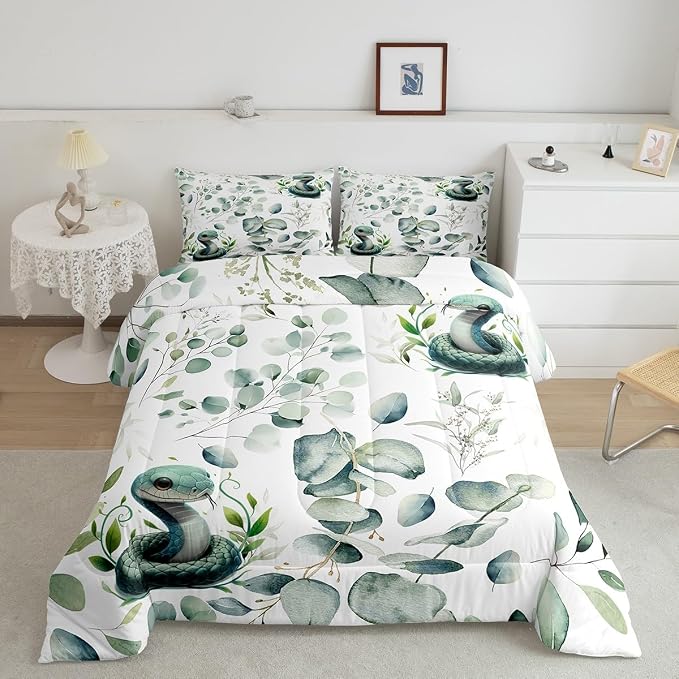 Erosebridal Cute Snake Full Size Comforter Set - Image 2