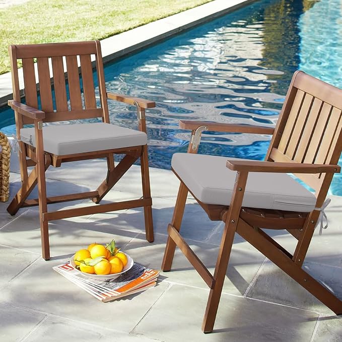 idee-home Outdoor Chair Cushions Set of 4, Dining Chair Pads - Image 5