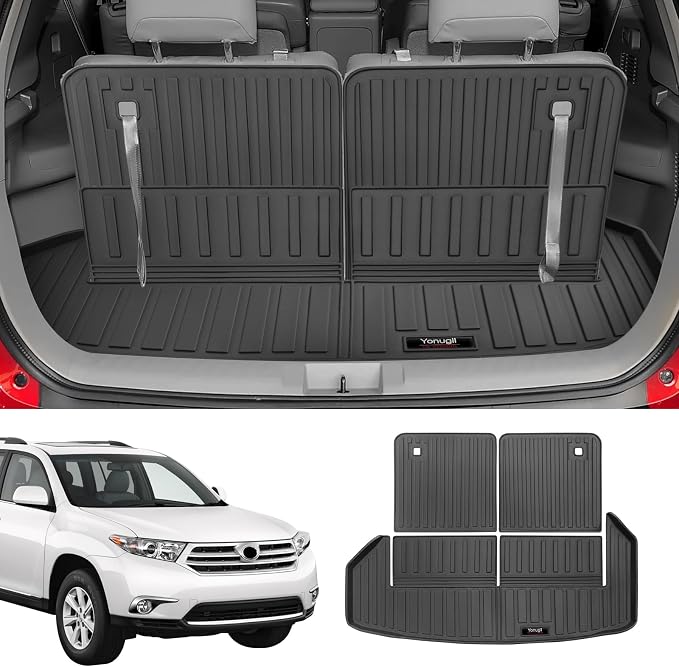 Custom for 2008-2013 Toyota Highlander Cargo Mats Trunk Liner and 3rd Rear Seat - Image 2