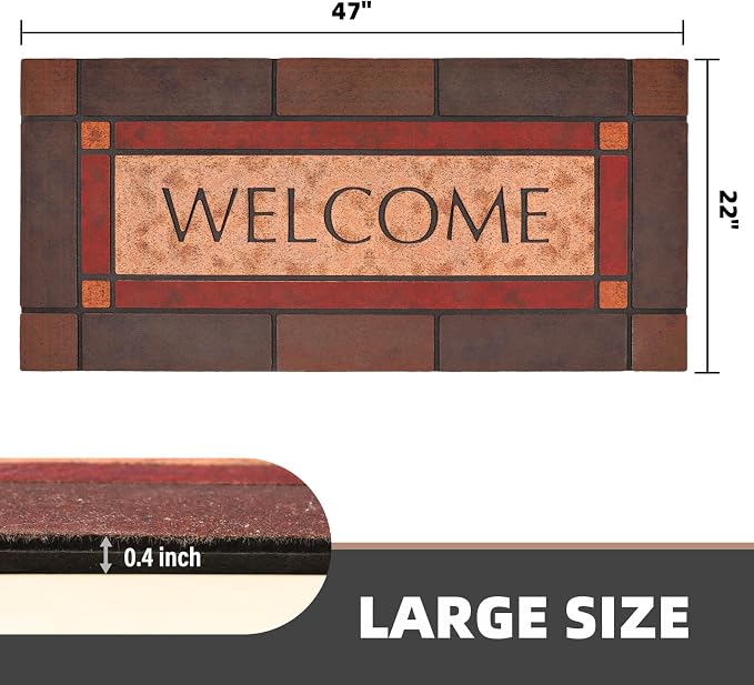Large 47"x22" Heavy Duty Welcome Mat Outdoor - Image 3