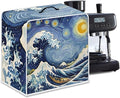 Starry Night Great Wave Print Coffee Maker Covers by PJHEQOXE