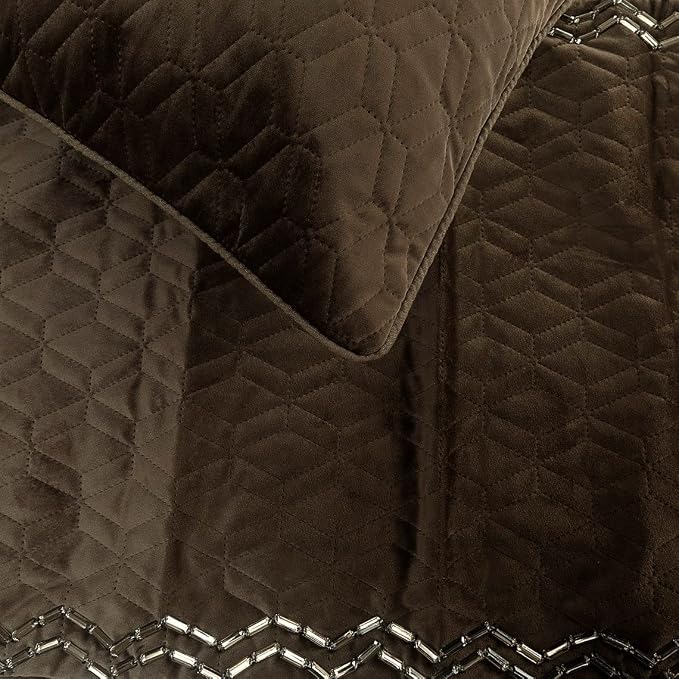 The HomeCentric King Queen Twin Brown Designer Full 68"x18" Bed Runner - Image 4