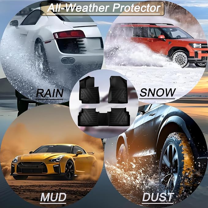TPE Floor Mats Compatible with KIA Sportage Gas 2023-2026 Models，All Weather - Image 4