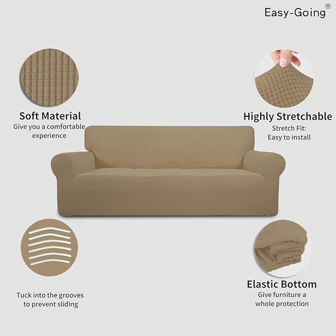 Easy-Going Stretch Oversized Sofa Slipcover 1-Piece Sofa Cover Furniture - Image 3