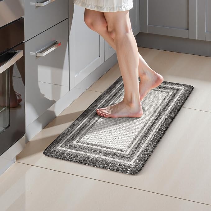 KIMODE Anti Fatigue Kitchen Mat, 17.3"x29" Cushioned Kitchen Rug, Non Slip by KIMODE