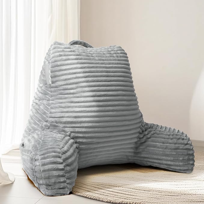 Hearth & Harbor Reading Pillow for Bed Adult – Back Pillow for Sitting in Bed by HearthHarbor