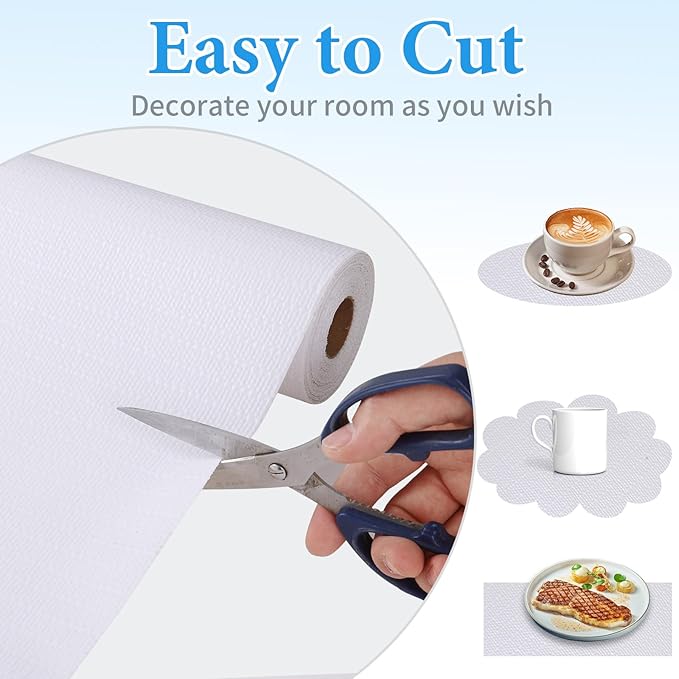 Shelf Liners for Kitchen Cabinets 12in x 10FT Non Adhesive Drawer Liner White - Image 7