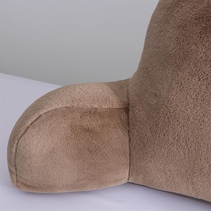 Holawakaka Large Faux Fur Bed Rest Pillow - Image 6