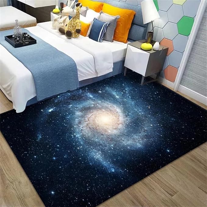 4' x 6' Area Rug for Living Room Bedroom Outer Space Throw Rugs Soft Kitchen by Home