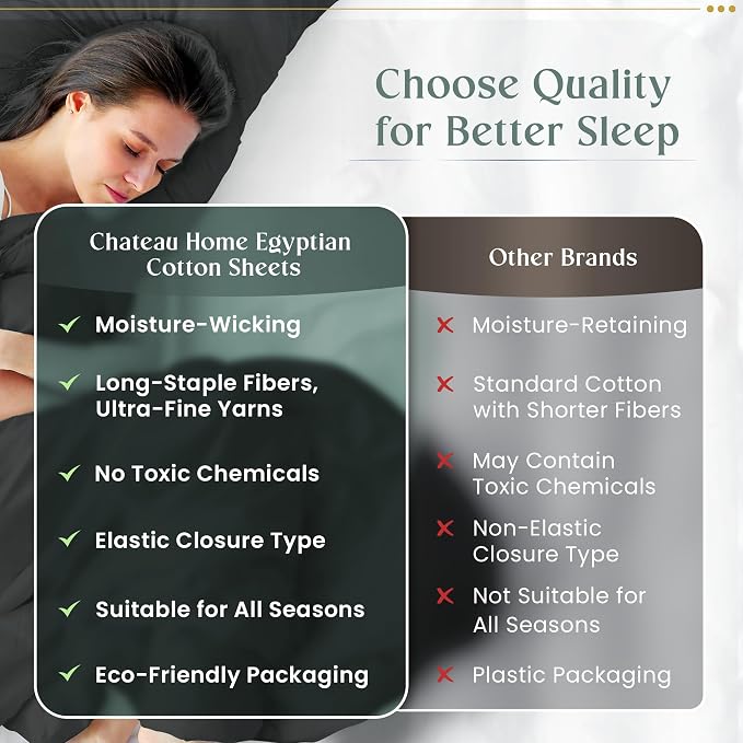100% Cotton Sheets King Size Sheets Set - Image 7