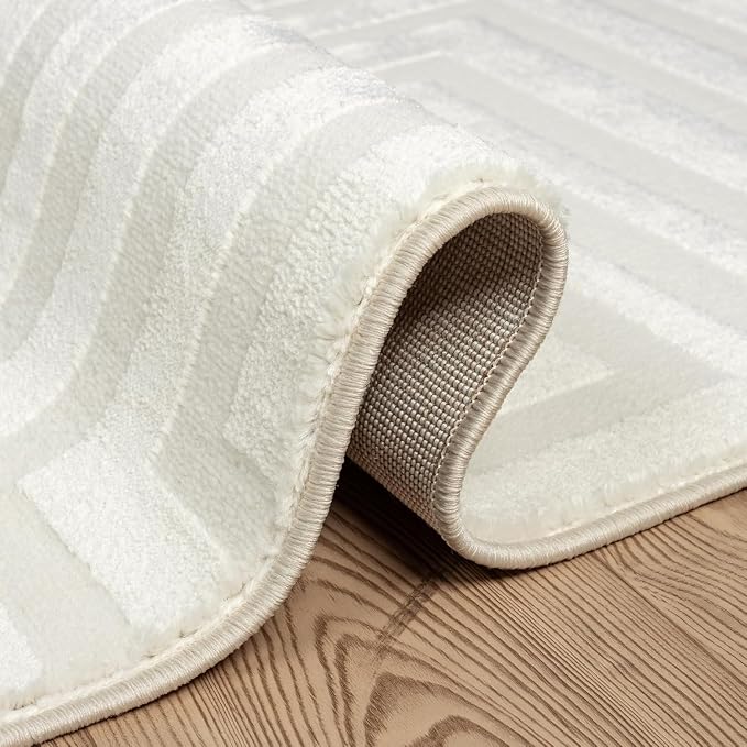 Abani Neutral Cream Area Rug 8' x 10' - Image 6