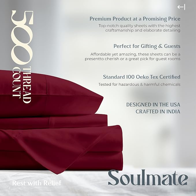 Mayfair Linen 500 Thread Count California King Cotton Sheets - Image 7