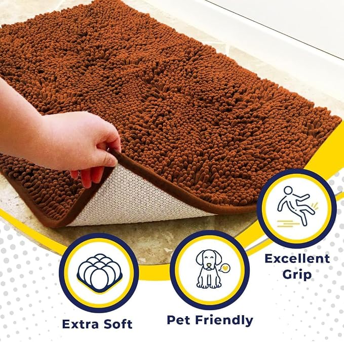 Muddy Mat® AS-SEEN-ON-TV Highly Absorbent Microfiber Dog Door Mat and Pet Rug - Image 2