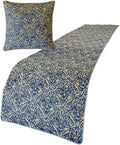 The HomeCentric King/Queen/Twin Blue Decorative CA King 86"x18" Bed Runner by TheHomeCentric