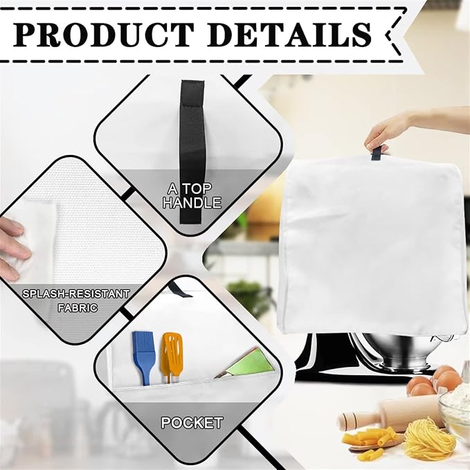 Realistic Daisy Print Stand Mixer Covers Fit Tilt Head and Bowl Lift Models - Image 7