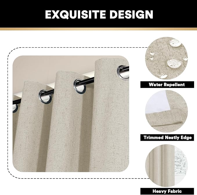 PrinceDeco 100% Blackout Curtains - Image 6