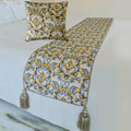 The HomeCentric King/Queen/Twin Grey Decorative CA King 86"x18" Bed Runner by TheHomeCentric