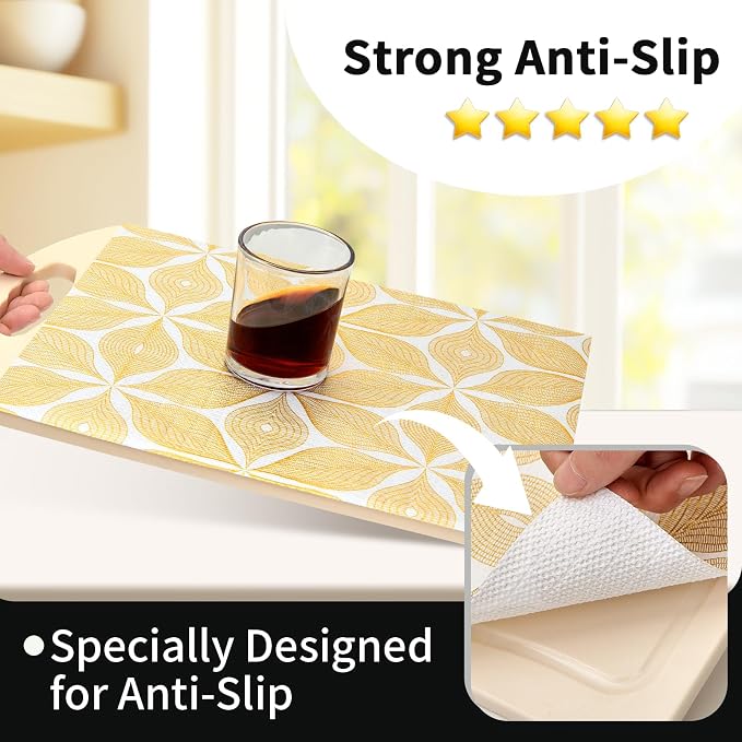 Shelf Liners for Kitchen Cabinets 12in x 20FT, Non Adhesive Cabinet Liner - Image 2