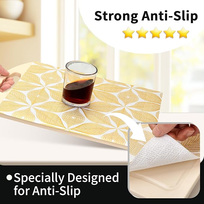 Shelf Liners for Kitchen Cabinets 23.62in x 20FT, Non Adhesive Cabinet Liner - Image 2