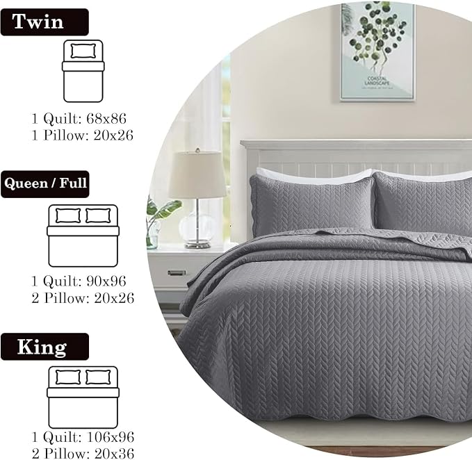 IR Imperial Rooms 8 Pack California King Quilt Bedding Set - Image 4