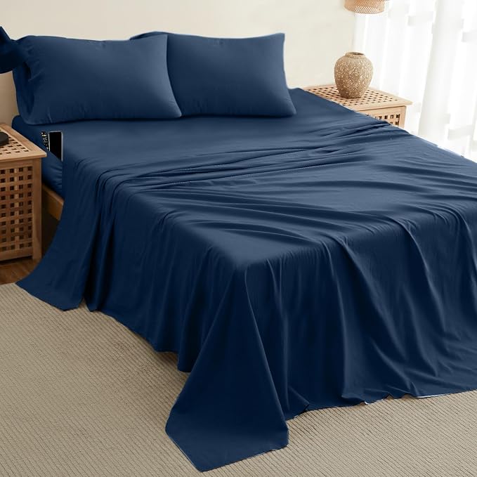 DREAMCARE King Size Sheets Set – 4 pcs Cooling Sheets – up to 21” Deep Pocket - Image 10