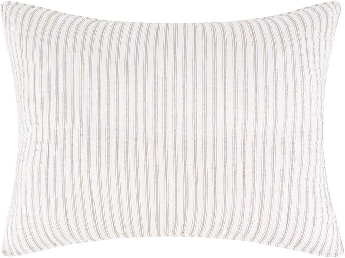 Levtex Home Tobago Stripe Taupe Reversible Full/Queen Quilt Set and 2 Pillow - Image 8