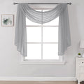 DONREN 144 Inches Long Window Scarf Valances by DONREN