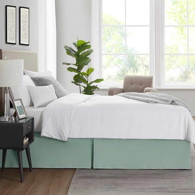 Nestl Sage Green Twin Bed Skirt - Image 7