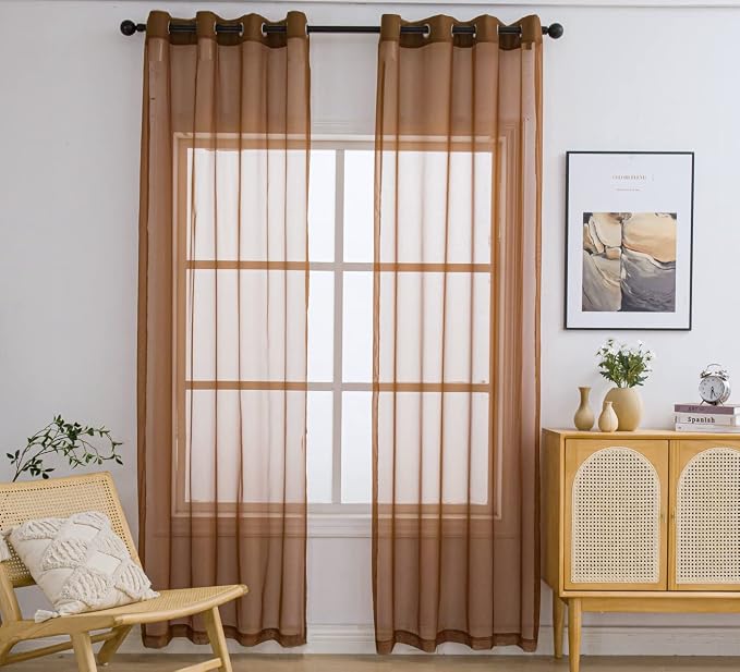 PI Sheer Curtains 95 Inches Length by PI