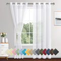 XWZO White Semi Transparent Sheer Curtains by XWZO