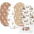 Gllquen Baby Bassinet Sheets 4 Pack, Breathable Cozy Fitted Mattress Sheet by GLLQUENBABY