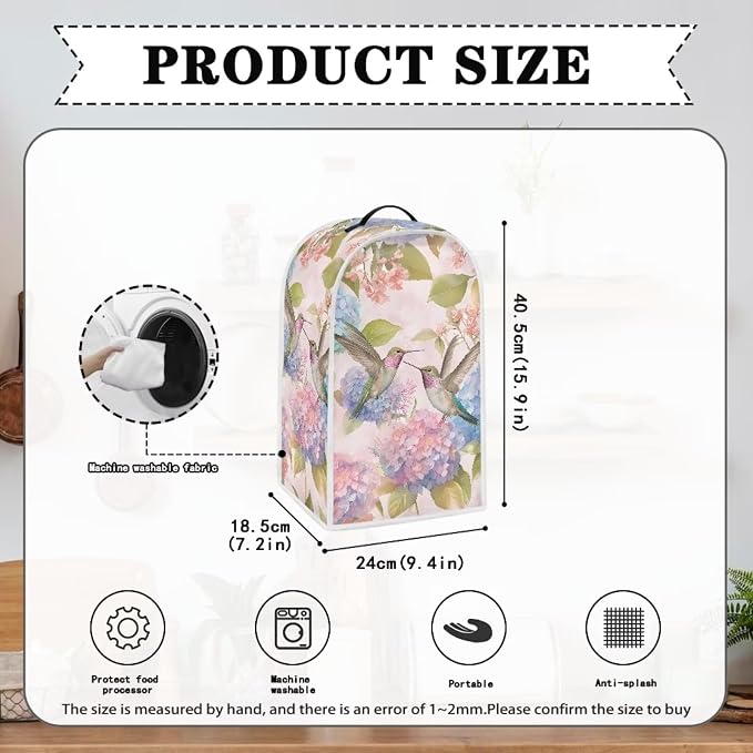 Hummingbird Kitchen Blender Cover Toaster Cover 4 Slice Washable Kitchen - Image 4