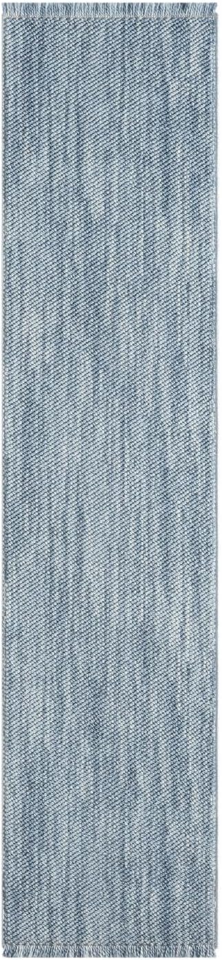 LUXE WEAVERS Solid Machine Woven Blue 2x8 Area Rug, Indoor Stain-Resistant - Image 2