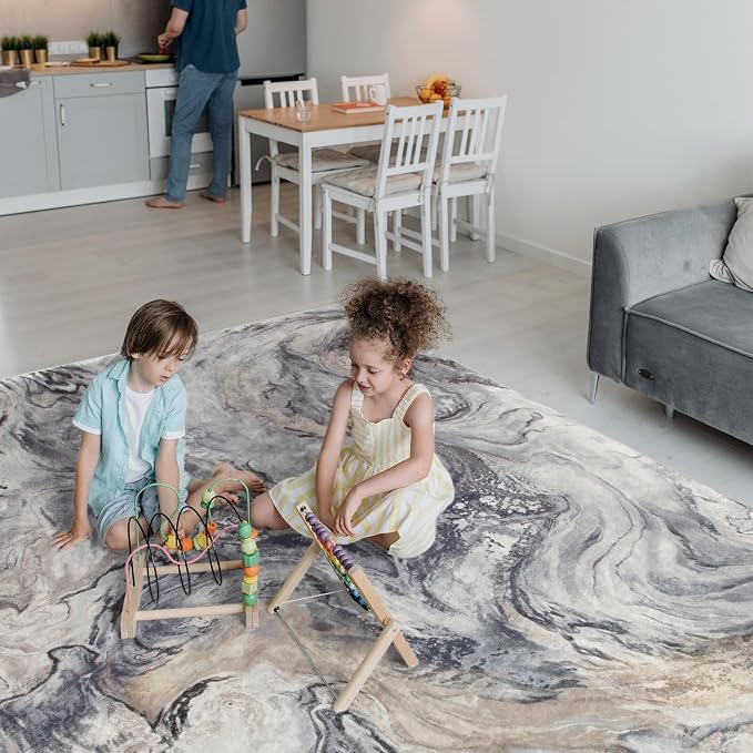 9x12 Area Rugs for Living Room, Modern Abstract Rug for Bedroom, Contemporary - Image 6