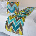 The HomeCentric King/Queen/Twin Blue Decorative Full 68"x18" Bed Runner by TheHomeCentric