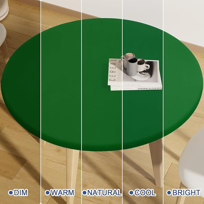 Round Spandex Tablecloth, Elastic Fitted Waterproof Tablecloths - Image 7