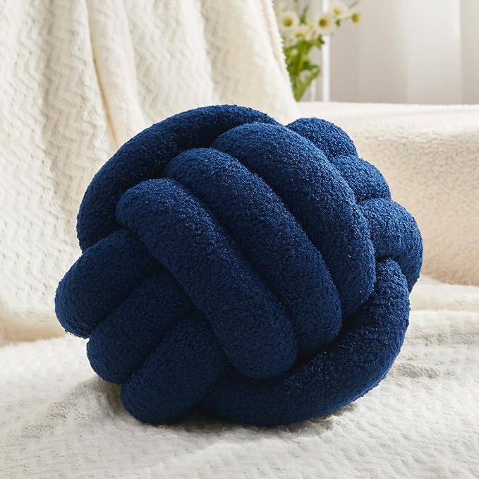 Petrella Knot Pillow Ball Round Throw Pillows Home Decor Cushion Decorative by Petrellatoy