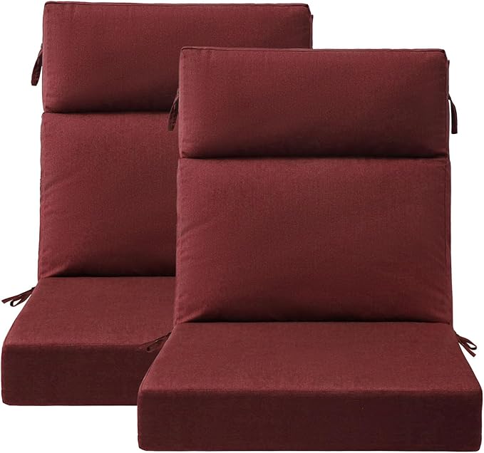 Sunbrella Outdoor Separate High Back Cushion Seat Pads, Rocking Chairs by Unimatta