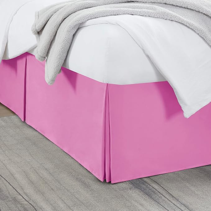 Nestl Light Pink Twin Bed Skirt by Nestl