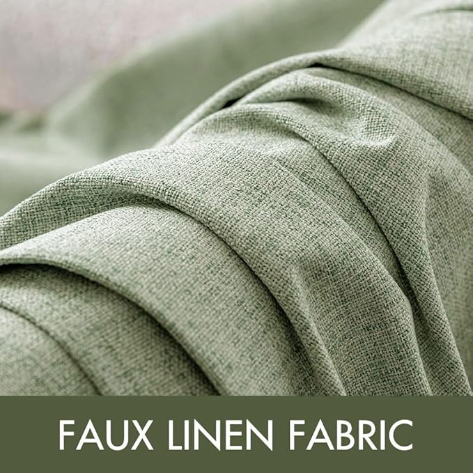 MIULEE Linen Blackout Curtains and Drapes 100% Room Darken Thermal Insulated - Image 5