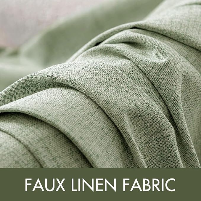 MIULEE Linen Blackout Curtains and Drapes 100% Room Darken Thermal Insulated - Image 5