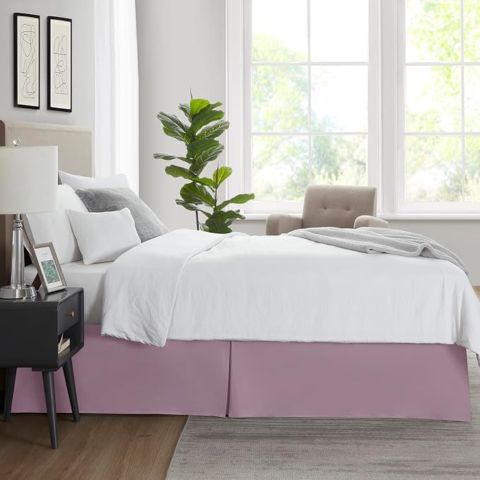 Nestl Dusty Purple Twin XL Bed Skirt - Image 7