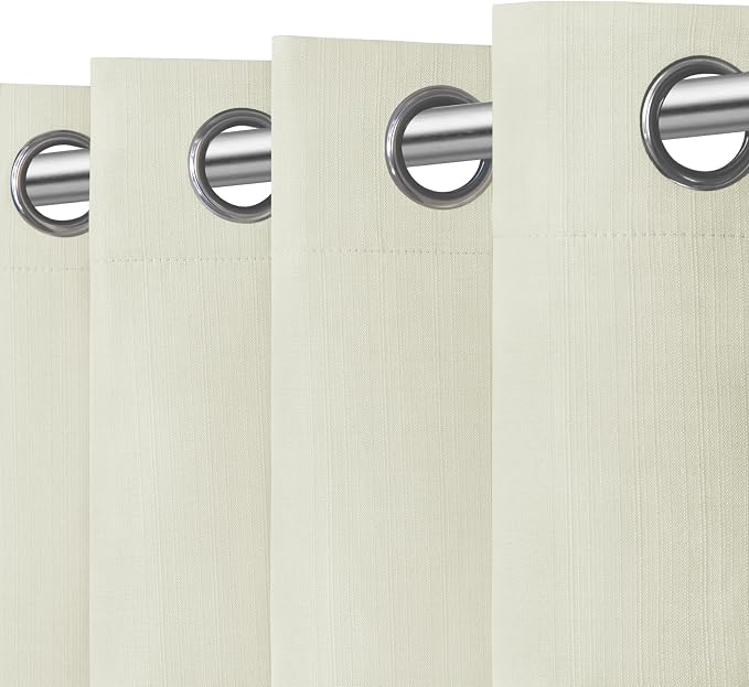 Easy-Going Linen Look Blackout Curtain Grommet Window Curtain Drapes by Easy-Going