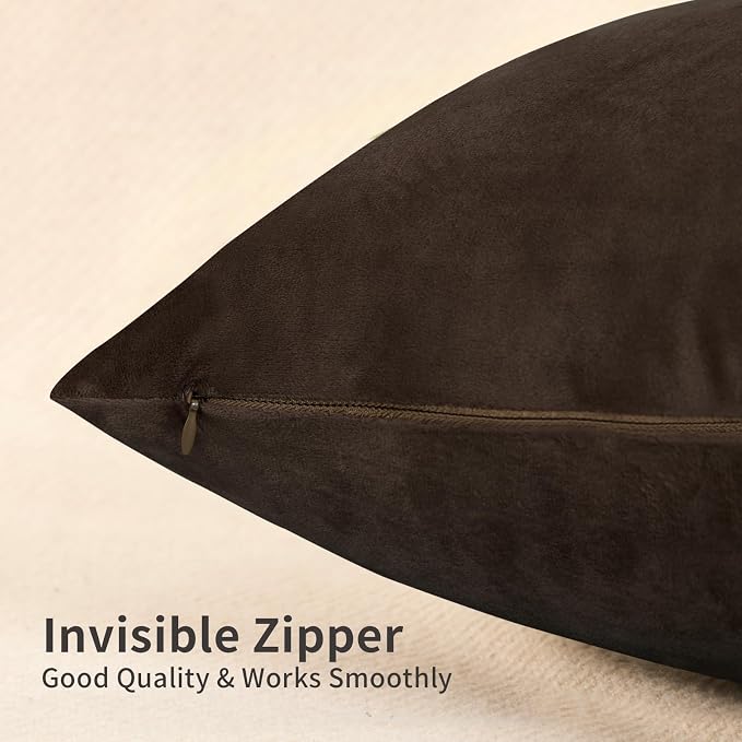 18x18 Inches Dark Brown Series Pillow Covers - Image 5