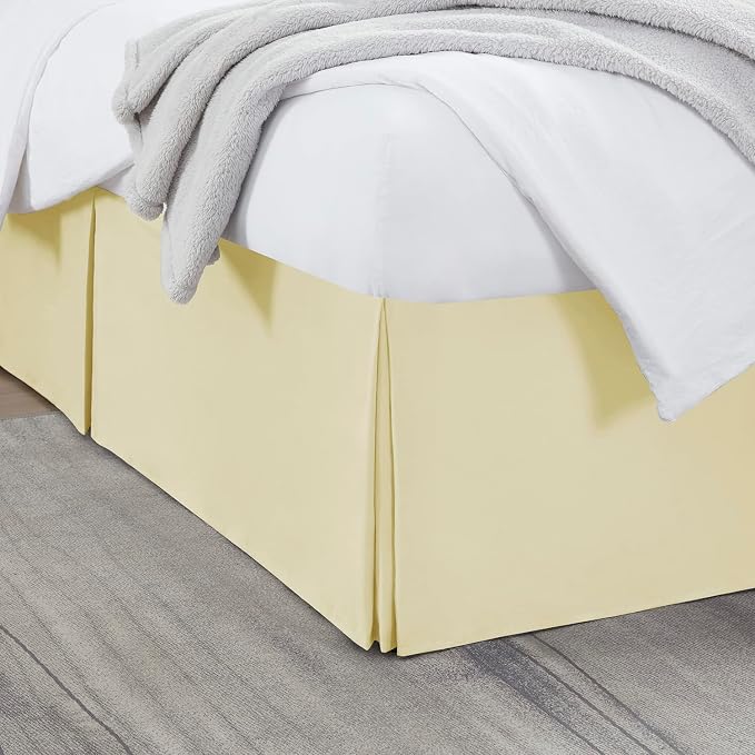 Nestl Vanilla Yellow Bed Skirt Cal King Size by Nestl