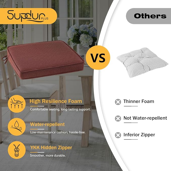 Outdoor Square Corner Seat Cushion, Non Slip Seat Cushion Pads - Image 6