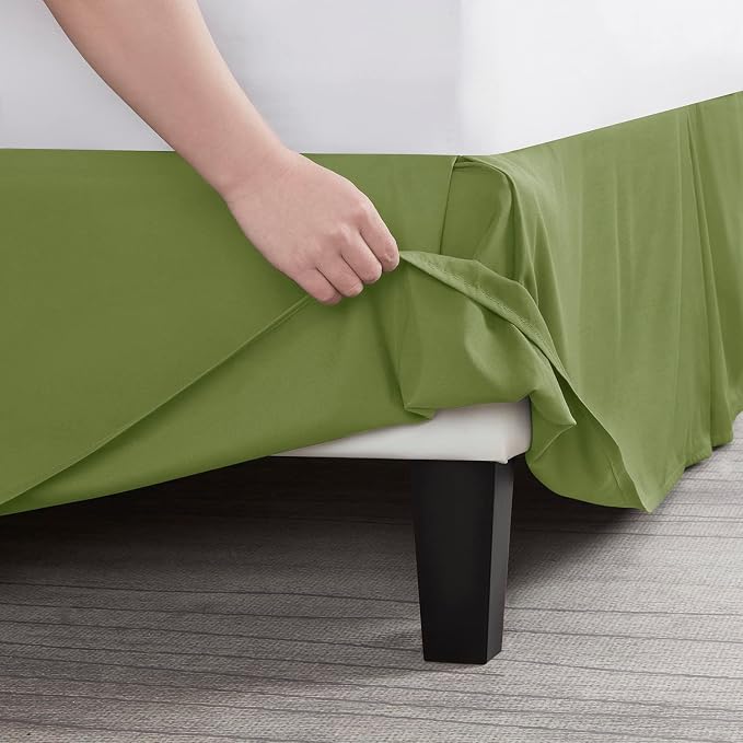 Nestl Calla Green Twin XL Bed Skirt - Image 5