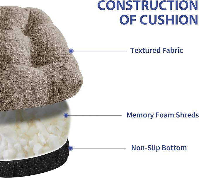 Chair Cushions for Dining Chairs Set of 4, Kitchen Chair Cushions, Chair Pads - Image 3