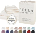 Bella Coterie 6 Piece Luxury Bamboo Viscose Split Top King Size Sheet Set | 34" by BC